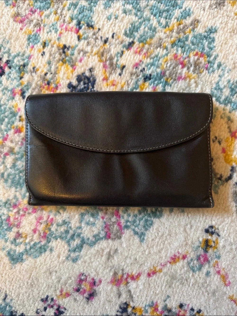 Carre Royale Black Leather Wallet